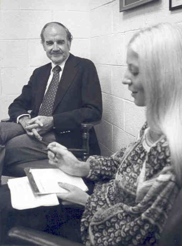 United States Senator, George McGovern, with Barry student Karen Stabley